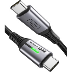 INIU Câble USB C, 100 W [3 m] PD3.0 - Câble de charge rapide en nylon tressé pour iPhone 16 15 Pro Samsung Galaxy S23 S22 S21 Pi