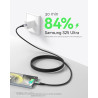 INIU Câble USB C, 100 W [3 m] PD3.0 - Câble de charge rapide en nylon tressé pour iPhone 16 15 Pro Samsung Galaxy S23 S22 S21 Pi