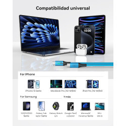 INIU Cable USB C, [2m+2m] 100W 5A PD QC4 Câble usb c vers usb c Charge Rapide, Chargeur Type C de Données en Nylon Tressé pour M