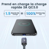 RAMPOW Cable USB C, Charge Rapide 3A USB3.0&QC3.0, Cable Chargeur USB C Cable Nylon Tressé Compatible avec iPhone 17 Pro Max Air