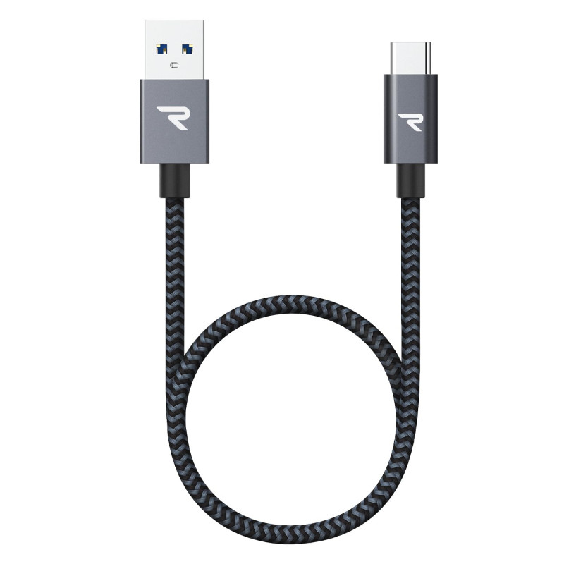 RAMPOW Cable USB C, Charge Rapide 3A USB3.0&QC3.0, Cable Chargeur USB C Cable Nylon Tressé Compatible avec iPhone 17 Pro Max Air