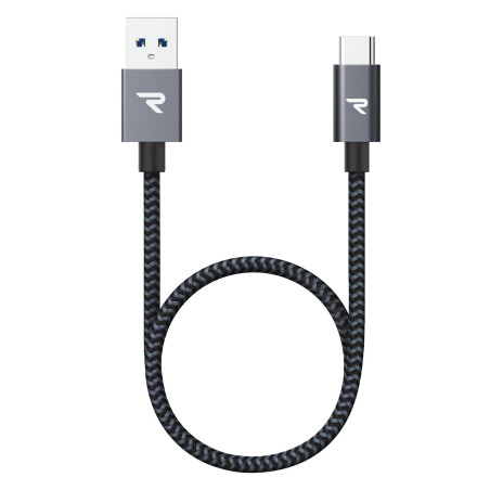 RAMPOW Cable USB C, Charge Rapide 3A USB3.0&QC3.0, Cable Chargeur USB C Cable Nylon Tressé Compatible avec iPhone 17 Pro Max Air
