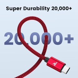 RAMPOW Cable USB C, Charge Rapide 3A USB3.0&QC3.0, Cable Chargeur USB C Cable Nylon Tressé Compatible avec iPhone 17 Pro Max Air