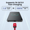 RAMPOW Cable USB C, Charge Rapide 3A USB3.0&QC3.0, Cable Chargeur USB C Cable Nylon Tressé Compatible avec iPhone 17 Pro Max Air