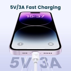 RAMPOW Cable iPhone [Certifié Apple MFi] Cable Lightning USB Charge Rapide, Câble Chargeur Lightning Connecteur, Ultra Résistant