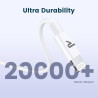 RAMPOW Cable iPhone [Certifié Apple MFi] Cable Lightning USB Charge Rapide, Câble Chargeur Lightning Connecteur, Ultra Résistant