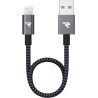 RAMPOW Câble iPhone [20cm/0.65ft] Certifié Apple MFi, iPhone Chargeur Fibre de Nylon Tressé avec Ultra Résistant, Câble Lightnin