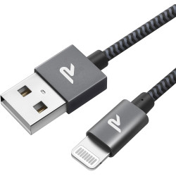 RAMPOW Câble iPhone 1m Certifié Apple MFi, iPhone Chargeur Fibre de Nylon Tressé avec Ultra Résistant, Câble Lightning pour iPho