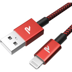 RAMPOW Câble iPhone 2M, Certifié Apple MFi en Fibre de Nylon Tressé Connecteur Ultra Résistant, Câble Lightning Charge Rapid pou