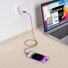 RAMPOW Câble iPhone 2M, Certifié Apple MFi en Fibre de Nylon Tressé Connecteur Ultra Résistant, Câble Lightning Charge Rapid pou