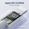 RAMPOW Cable iPhone [Certifié MFi C89] Cable Lightning USB Charge Rapide, Câble Chargeur Lightning Connecteur, Ultra Résistant p