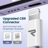 RAMPOW Cable iPhone [Certifié MFi C89] Cable Lightning USB Charge Rapide, Câble Chargeur Lightning Connecteur, Ultra Résistant p