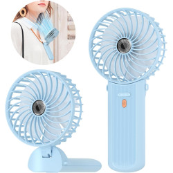 Lepwings Mini Ventilateur Portable USB Rechargeable, 4 Vitesses, Autonomie 5,5-16 Heures, Rotation 180°, Ventilateur de Poche Pl