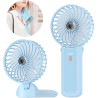 Lepwings Mini Ventilateur Portable USB Rechargeable, 4 Vitesses, Autonomie 5,5-16 Heures, Rotation 180°, Ventilateur de Poche Pl