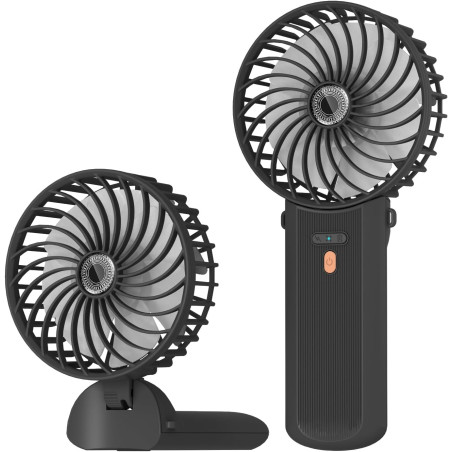 Lepwings Mini Ventilateur Portable USB Rechargeable, 4 Vitesses, Autonomie 5,5-16 Heures, Rotation 180°, Ventilateur de Poche Pl