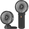 Lepwings Mini Ventilateur Portable USB Rechargeable, 4 Vitesses, Autonomie 5,5-16 Heures, Rotation 180°, Ventilateur de Poche Pl