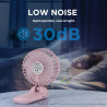 Lepwings Mini Ventilateur Portable USB Rechargeable, 4 Vitesses, Autonomie 5,5-16 Heures, Rotation 180°, Ventilateur de Poche Pl