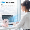 Lepwings Mini Ventilateur Portable USB Rechargeable, 4 Vitesses, Autonomie 5,5-16 Heures, Rotation 180°, Ventilateur de Poche Pl