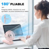 Lepwings Mini Ventilateur Portable - 2 Pièces de Poche USB Rechargeable, 4 Vitesse et 5,5-16 H de Travail, 180° Rotation, Pliabl