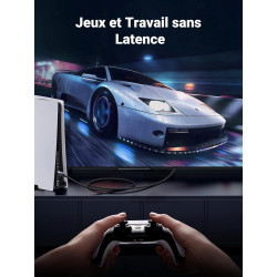 Uvert cat 8 câble ethernet réseau rj45 super débit 40gbps 2000mhz nylon tressé double blindage compatible avec routeur switch mo