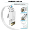 Ercielook Câble Ethernet 12m Cat6 - Rj45 Plat Lan 1000 Mbit/s Câble Internet pour Routeur Switch PC Portable Smart TV