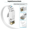 Ercielook Câble Ethernet 30m Cat6 - Rj45 Plat Lan 1000 Mbit/s Câble Internet pour Routeur Switch PC Portable Smart TV