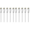 Ercielook Câble Ethernet 1m 5 Pièces - Cat6 Rj45 Plat Lan 1000 Mbit/s Câble Internet pour Routeur Switch PC Portable Smart TV (L