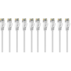 Ercielook Câble Ethernet 2m 5 Pièces - Cat6 Rj45 Plat Lan 1000 Mbit/s Câble Internet pour Routeur Switch PC Portable Smart TV (L