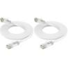 Ercielook Câble Ethernet 15m Cat6 - Rj45 Plat Lan 1000 Mbit/s Câble Internet pour Routeur Switch PC Portable Smart TV (Lot de 2)