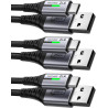 INIU Cable USB C Charge Rapide 3,1A, [2m+2m+0,5m/Lot de 3] Câble USB vers USB C, Nylon Chargeur Cable Type C USB A Cordon USBC p
