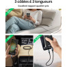 INIU Cable USB C Charge Rapide 3,1A, [2m+2m+0,5m/Lot de 3] Câble USB vers USB C, Nylon Chargeur Cable Type C USB A Cordon USBC p