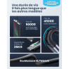 INIU Cable USB C Charge Rapide 3,1A, [2m+2m+0,5m/Lot de 3] Câble USB vers USB C, Nylon Chargeur Cable Type C USB A Cordon USBC p