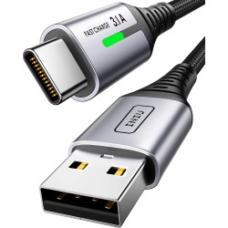 INIU Câble USB C, Cable USB C [2m/3.1A] Charge Rapide, Nylon QC 3.0 Câble Chargeur Type C pour Samsung Galaxy S22 S21 S20 S10 S9