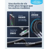INIU Câble USB C [Lot de 5], Cable USB vers USB C 3,1A Charge Rapide, Cable Type C en Nylon pour Chargeur iPhone 15 Samsung Gala