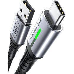INIU Câble USB C, 0.3m 100W PD 5A Cable USB C Charge Rapide QC 4.0 Chargeur Type C Nylon Tressé pour iPhone 15 Samsung S23 Ultra