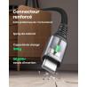 INIU Câble USB C, 0.3m 100W PD 5A Cable USB C Charge Rapide QC 4.0 Chargeur Type C Nylon Tressé pour iPhone 15 Samsung S23 Ultra