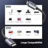 Uvert 8k câble hdmi 2.1 certifié 10k 8k 60hz 4k 240hz haute vitesse 48gbps cordon hdmi aluminium dynamichdr dolby atmos hdcp tre