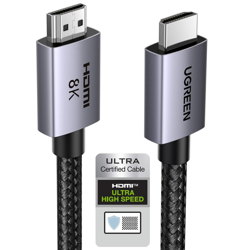 Uvert 8k câble hdmi 2.1 certifié 10k 8k 60hz 4k 240hz haute vitesse 48gbps cordon hdmi aluminium dynamichdr dolby atmos hdcp tre
