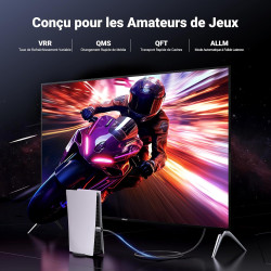 Uvert 8k câble hdmi 2.1 certifié 10k 8k 60hz 4k 240hz haute vitesse 48gbps cordon hdmi aluminium dynamichdr dolby atmos hdcp tre