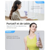 JISULIFE Ventilateur portatif avec batterie de secours 4500 mAh, autonomie maximale de 37 heures, ventilateur de poche portable 