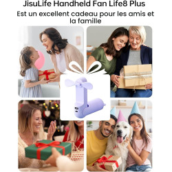 JISULIFE Ventilateur portatif avec batterie de secours 4500 mAh, autonomie maximale de 37 heures, ventilateur de poche portable 