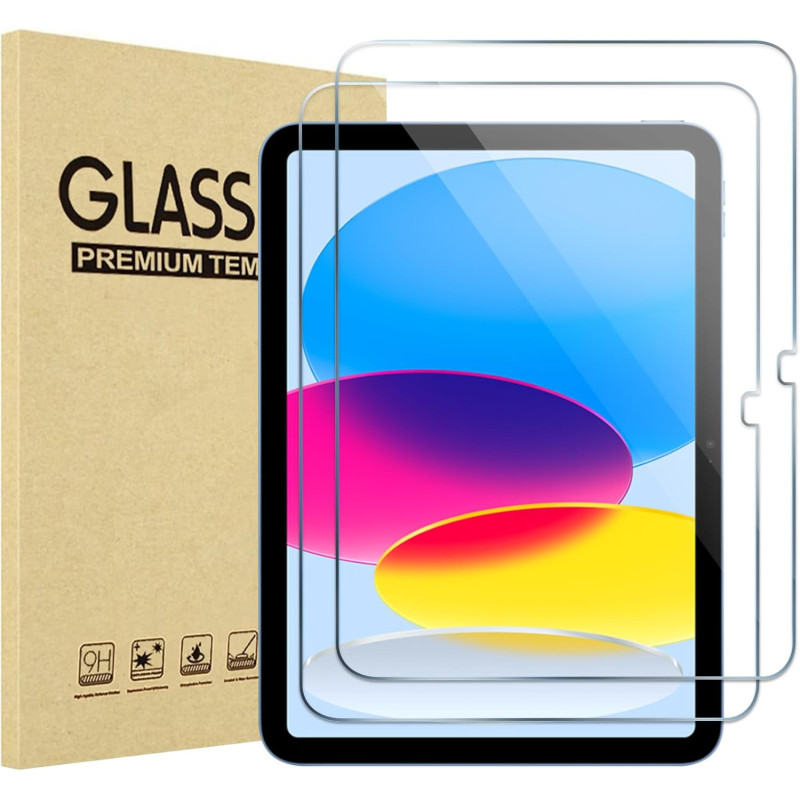 ProCase 2 Verre Trempé pour iPad(A16) 11 Pouces 2025, iPad 10ème Génération 10.9 Pouces 2022, Film Protection Screen Protecteur,