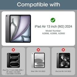 ProCase 2 Verre Trempé pour iPad Air 13 Pouces (M4) 2026/(M3) 2025/(M2) 2024, Film Protection Ecran, Screen Protecteur, Anti Ray