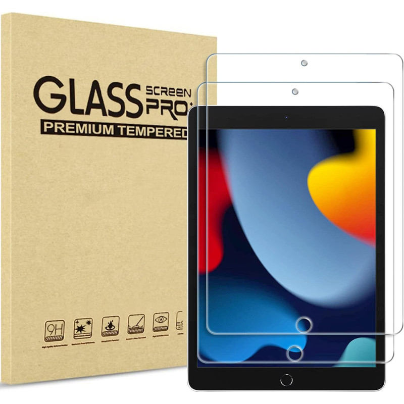 ProCase 2 Verre Trempé pour iPad 10.2", iPad 9/8/7ème Génération 2021/2020/2019, Film Protection d'Écran Screen Protecteur, Anti