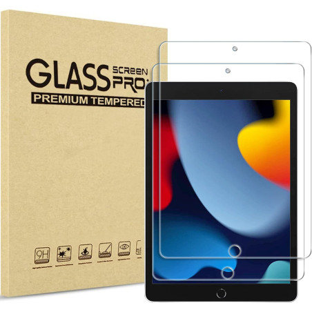 ProCase 2 Verre Trempé pour iPad 10.2", iPad 9/8/7ème Génération 2021/2020/2019, Film Protection d'Écran Screen Protecteur, Anti