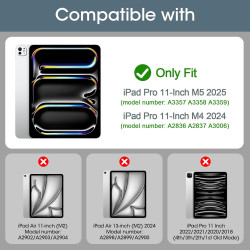 ProCase 2 Verre Trempé pour iPad Pro 11 (M5) 2025/(M4) 2024, Film Protection Ecran, Screen Protecteur, Anti Rayures Sans Bulles 