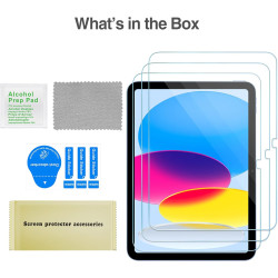 ProCase 3 Verre Trempé pour iPad(A16) 11 Pouces 2025, iPad 10ème Génération 10.9 Pouces 2022, Film Protection Screen Protecteur,