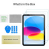 ProCase 3 Verre Trempé pour iPad(A16) 11 Pouces 2025, iPad 10ème Génération 10.9 Pouces 2022, Film Protection Screen Protecteur,