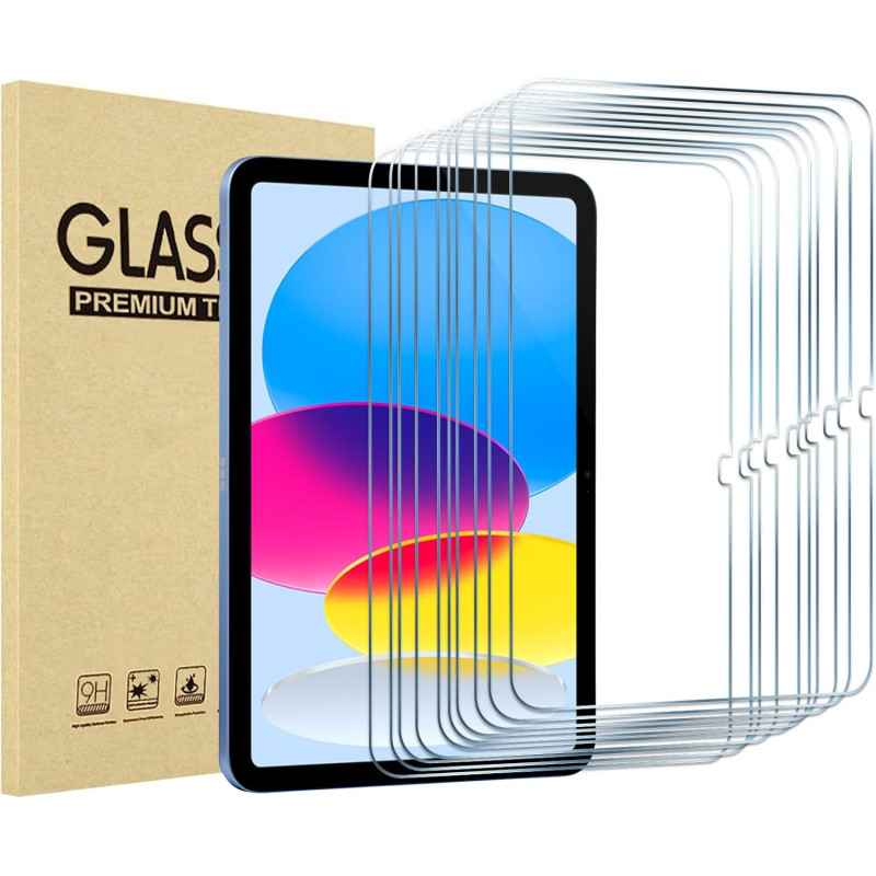 ProCase 10 Verre Trempé pour iPad(A16) 11 Pouces 2025, iPad 10ème Génération 10.9 Pouces 2022, Film Protection Screen Protecteur