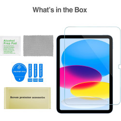 ProCase 10 Verre Trempé pour iPad(A16) 11 Pouces 2025, iPad 10ème Génération 10.9 Pouces 2022, Film Protection Screen Protecteur